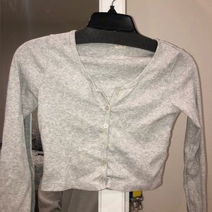 Grey long sleeve with buttons